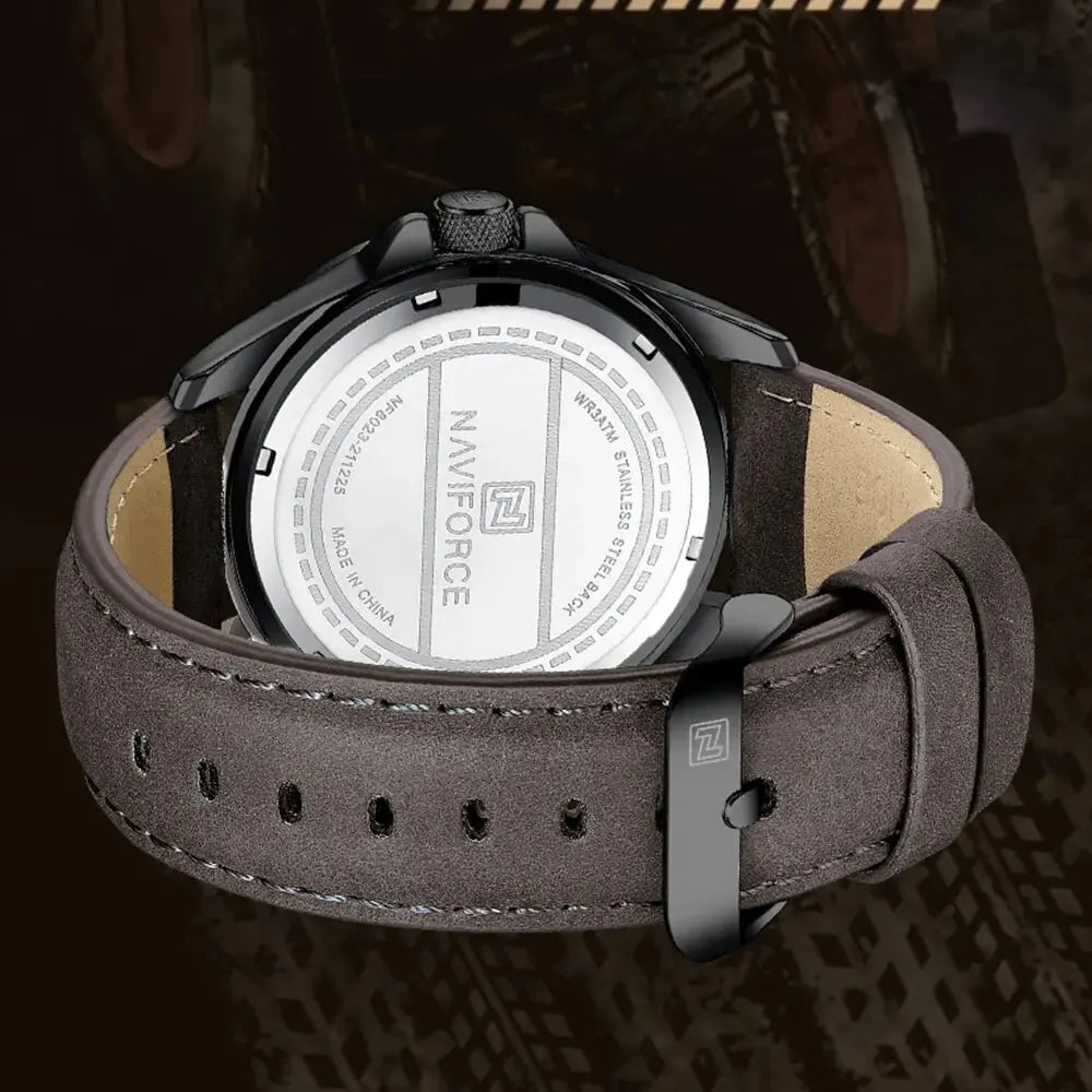 NAVIFORCE NF8023 – Sport Leather Quartz Watch