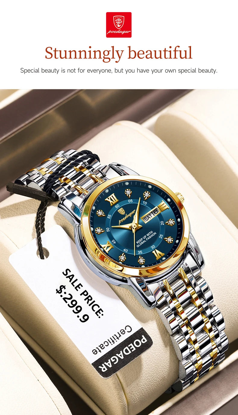 POEDAGAR Luxury Ladies Watch