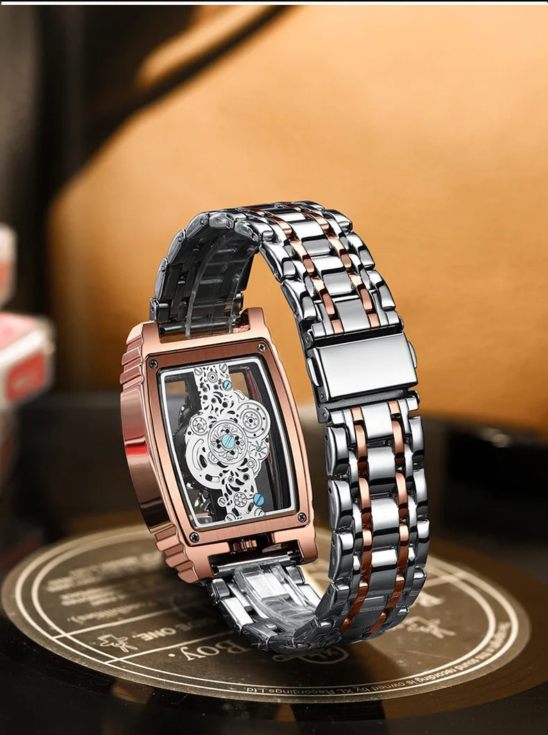 BINBOND Rectangle Quartz Watch – Modern Minimal Elegance