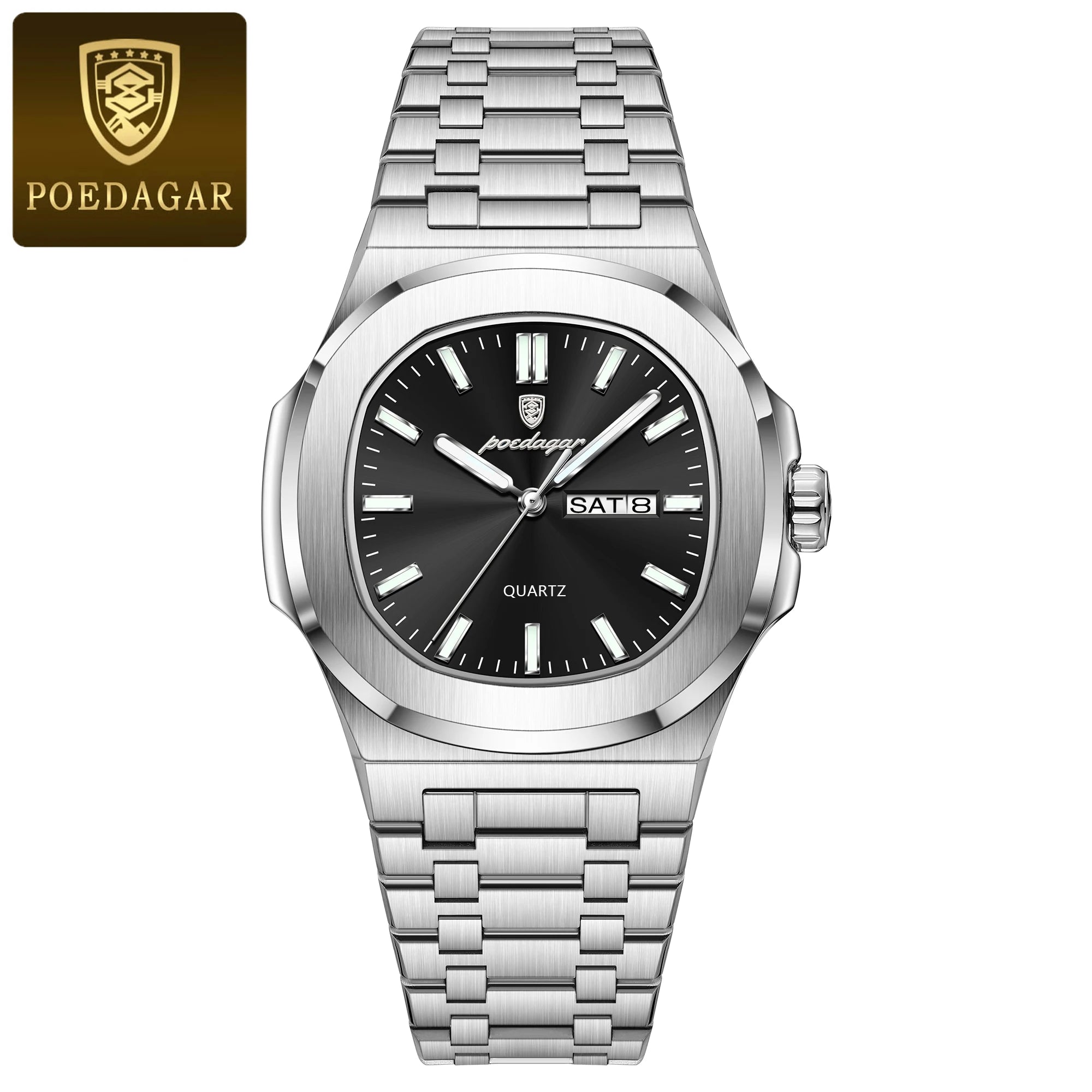 POEDAGAR Square Luxury Watch