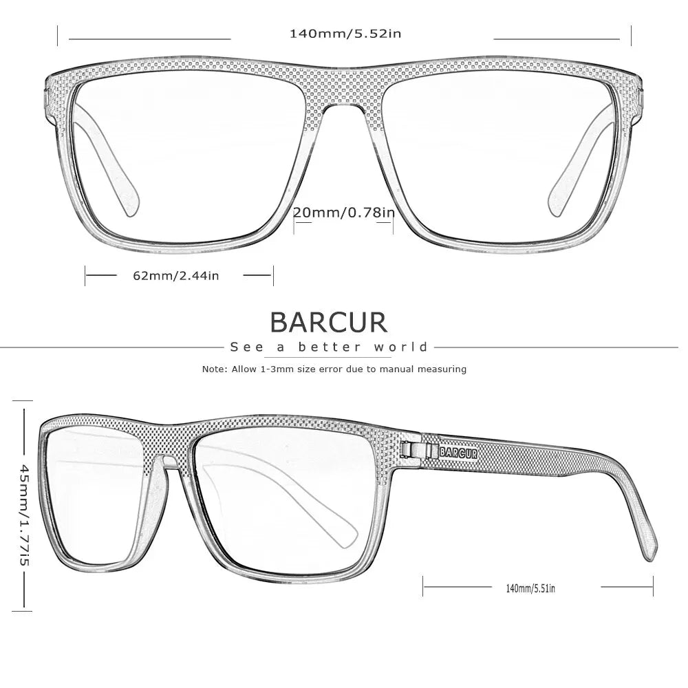 BARCUR TR90 Polarized Sunglasses