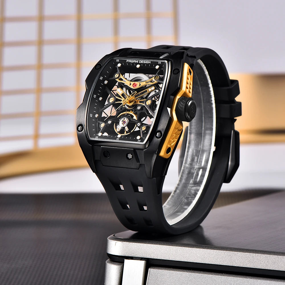 2024 New PAGANI DESIGN 42MM Skeleton Dial Men Mechanical Watch