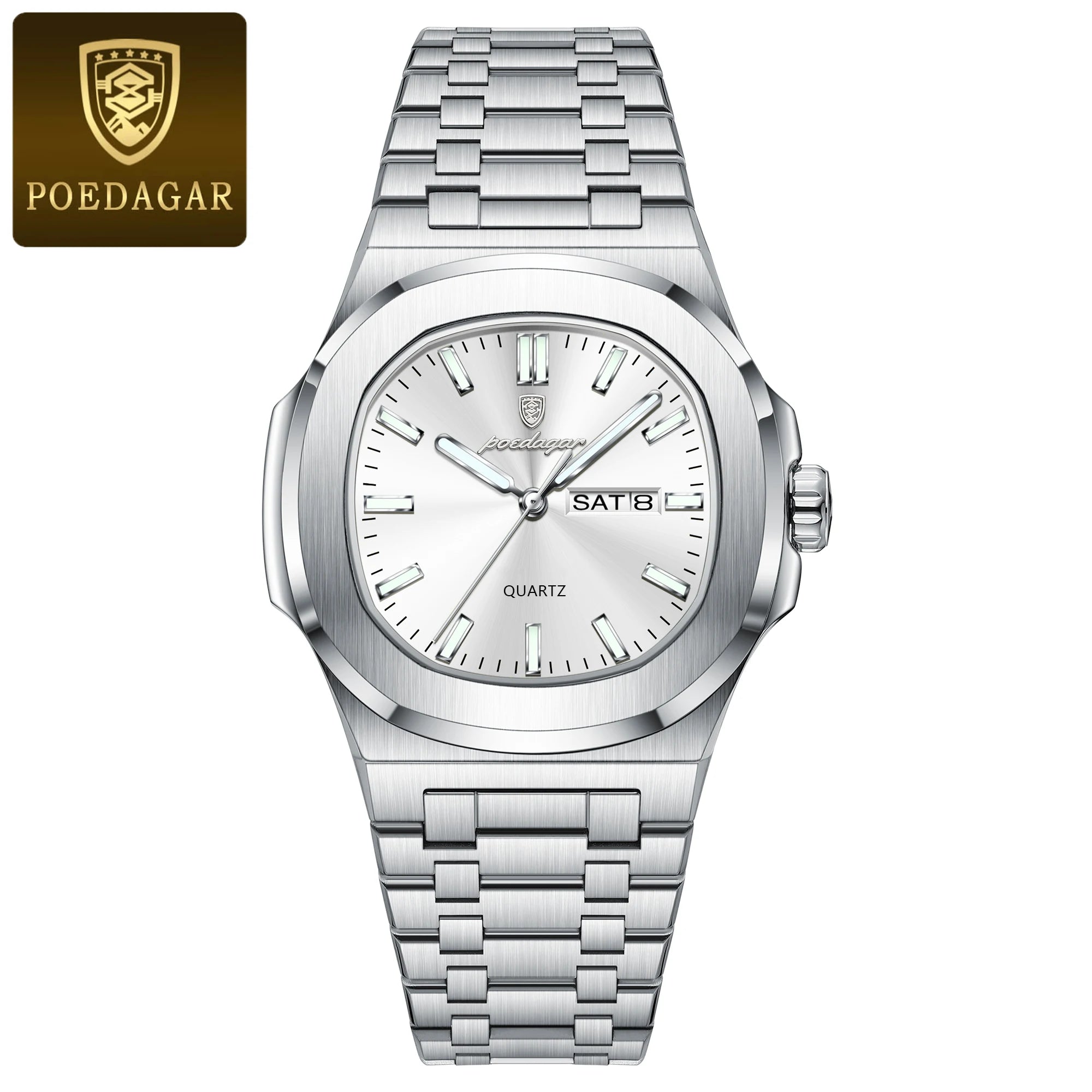 POEDAGAR Square Luxury Watch