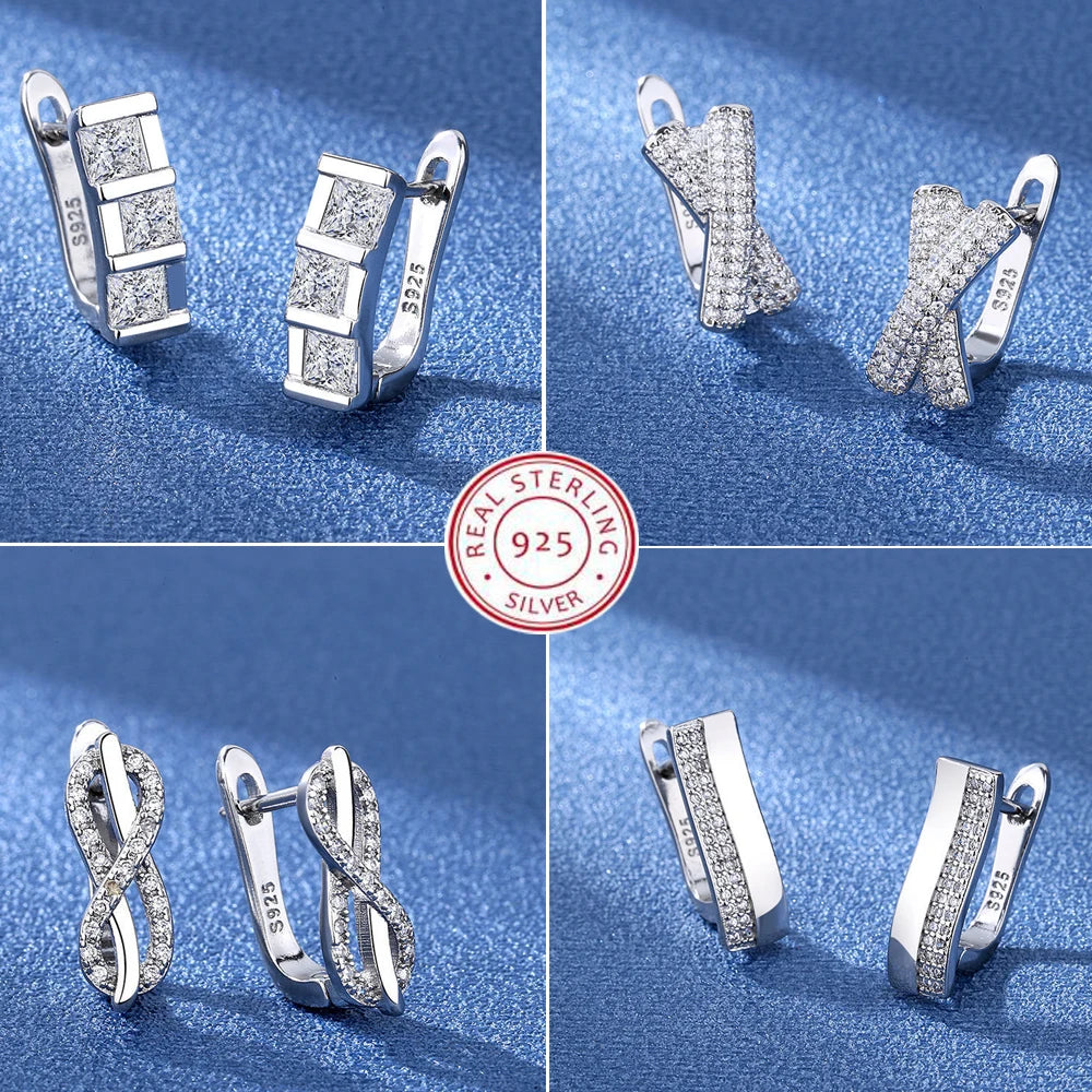 925 Sterling Silver Earrings Jewelry High Quality