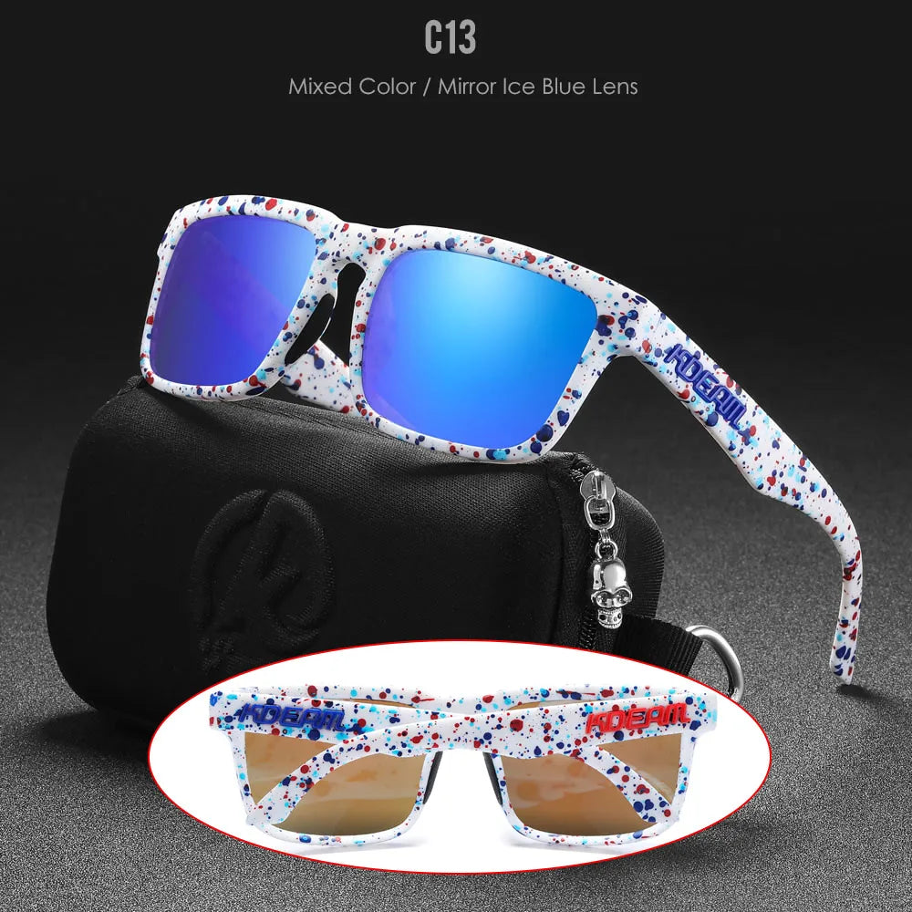 KDEAM Mirror Polar Square Sunglasses