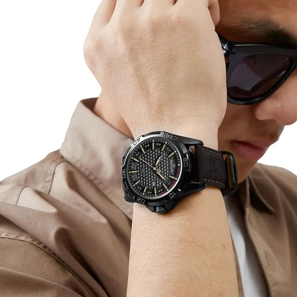 NAVIFORCE NF8023 – Sport Leather Quartz Watch