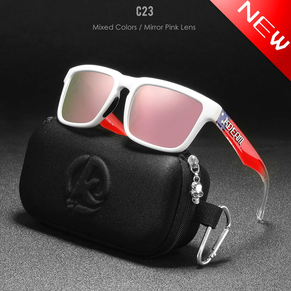 KDEAM Mirror Polar Square Sunglasses