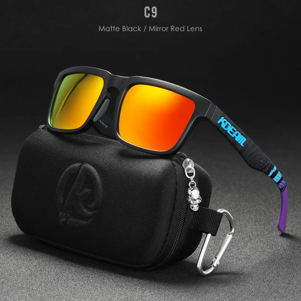KDEAM Mirror Polar Square Sunglasses