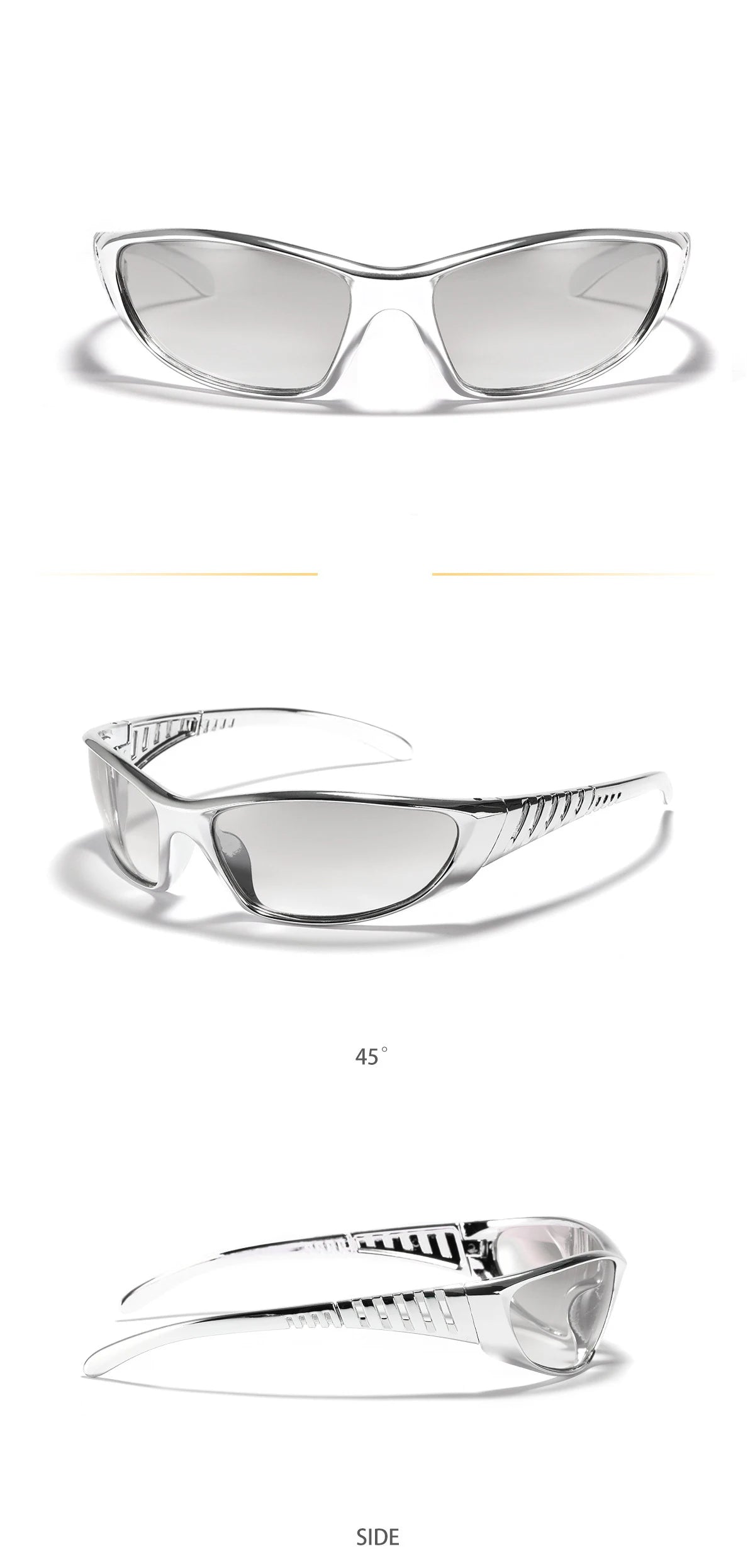 Y2K Future Silver Sunglasses