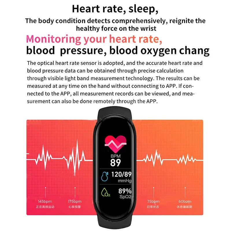 OPUYYM M6 Smart Fitness Band