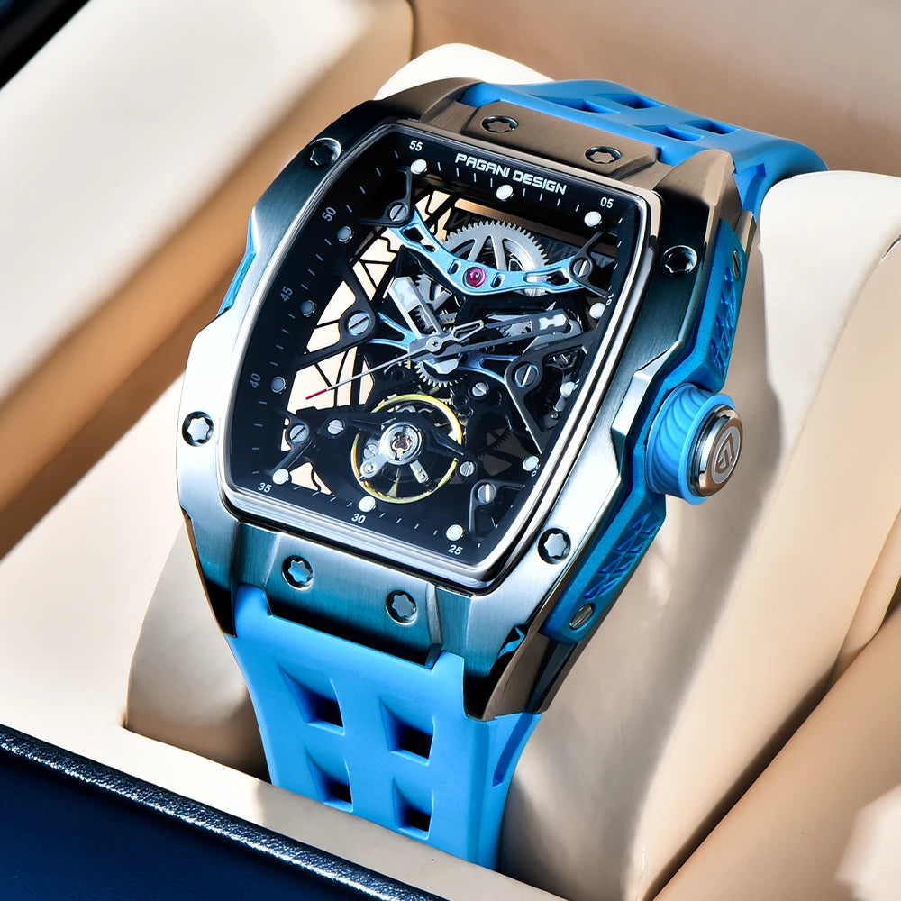 2024 New PAGANI DESIGN 42MM Skeleton Dial Men Mechanical Watch