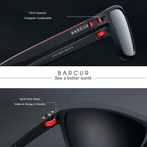 BARCUR TR90 Polarized Sunglasses