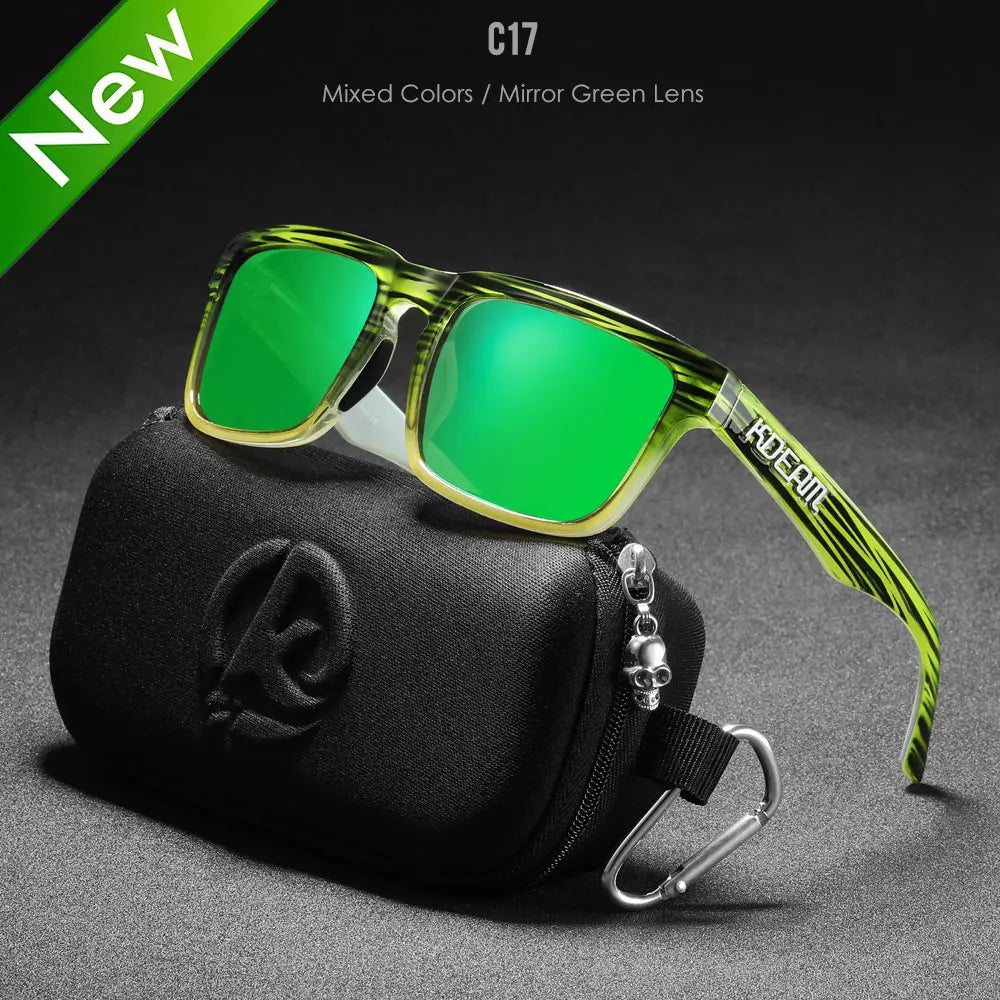 KDEAM Mirror Polar Square Sunglasses