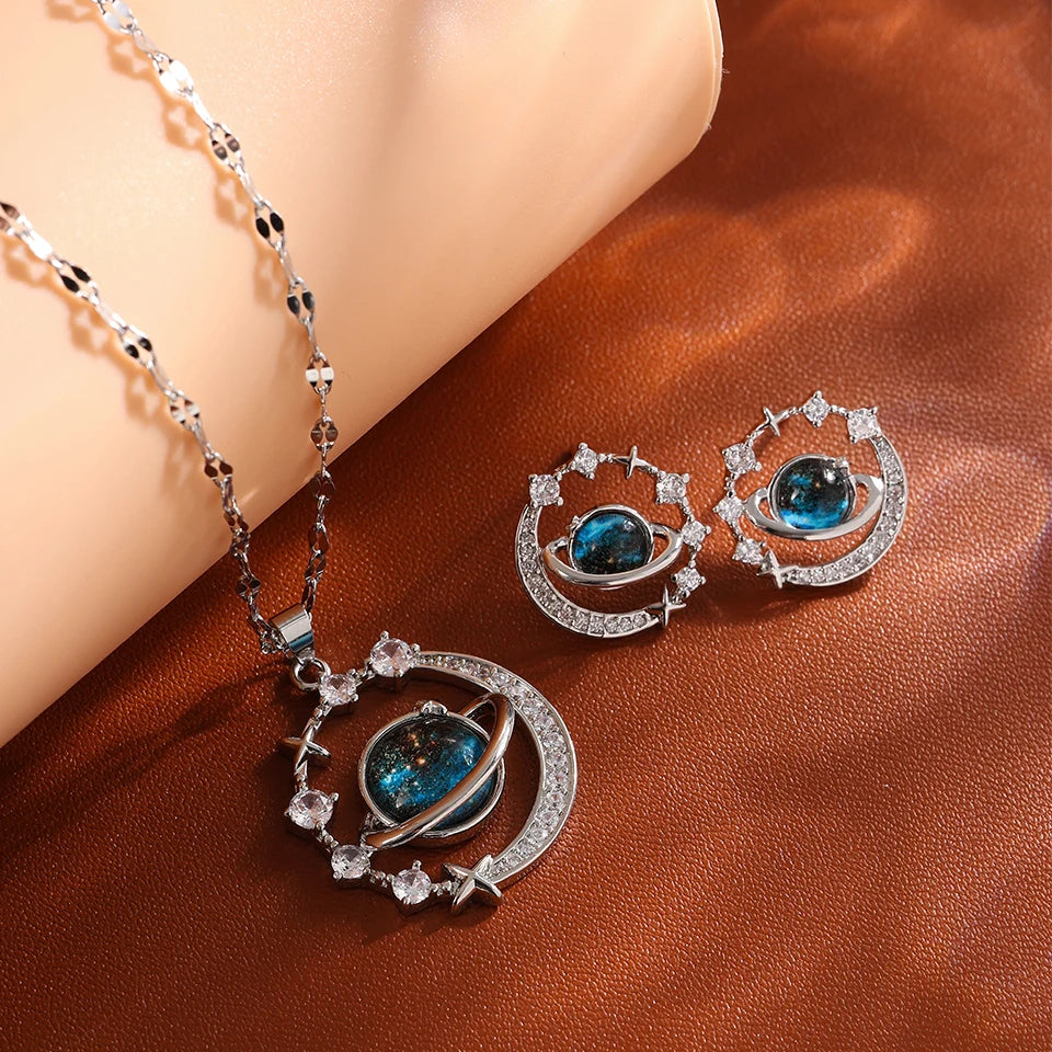 ZAKOL Orbit Necklace & Earrings