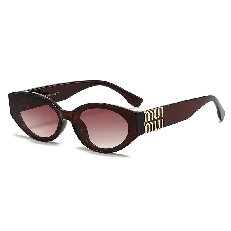 TAFN Gradient Oval Sunglasses