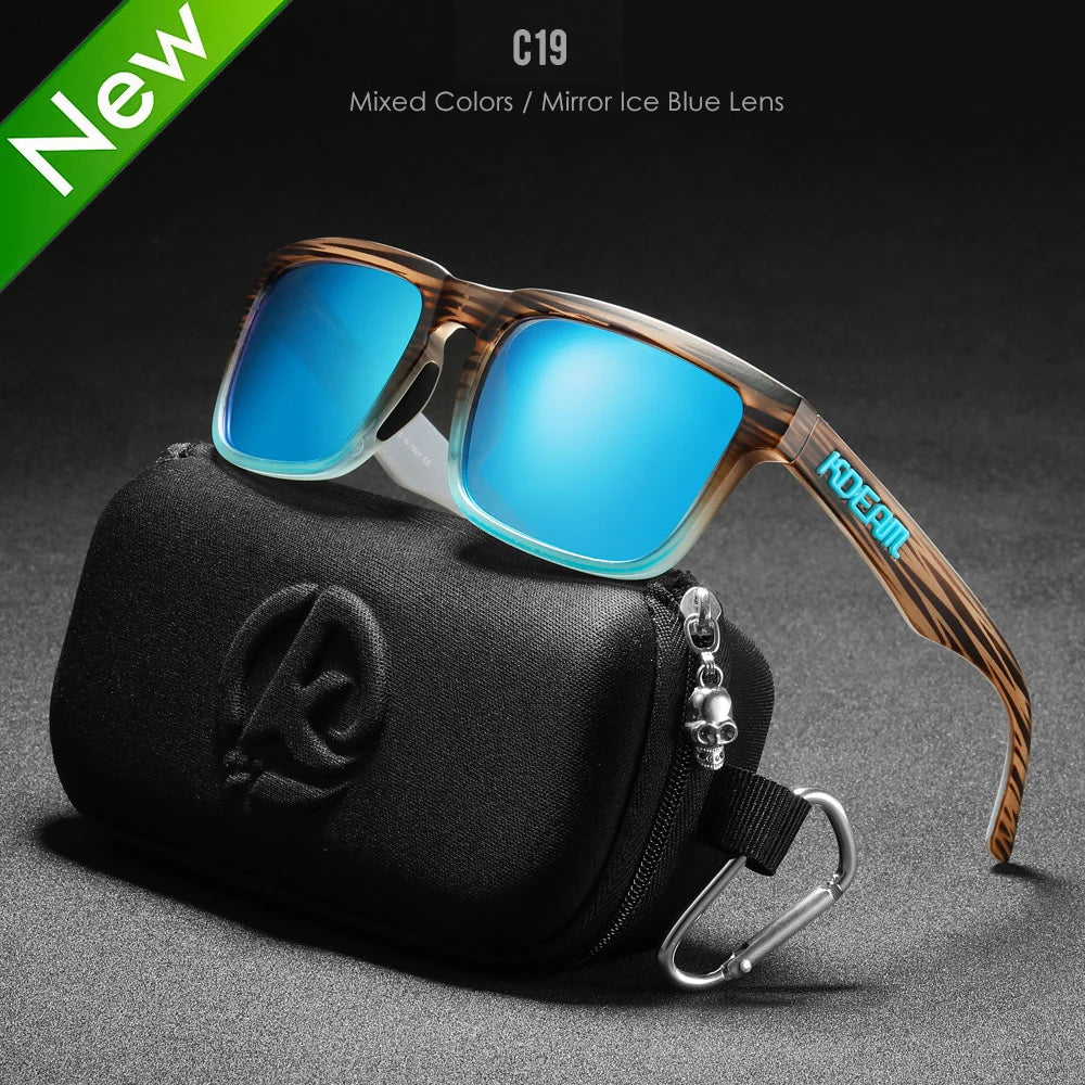 KDEAM Mirror Polar Square Sunglasses