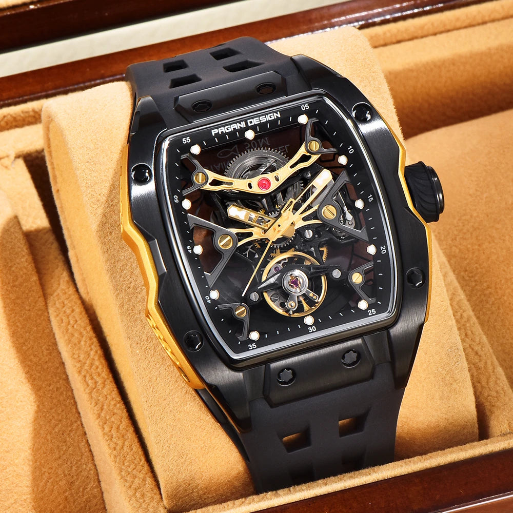 2024 New PAGANI DESIGN 42MM Skeleton Dial Men Mechanical Watch