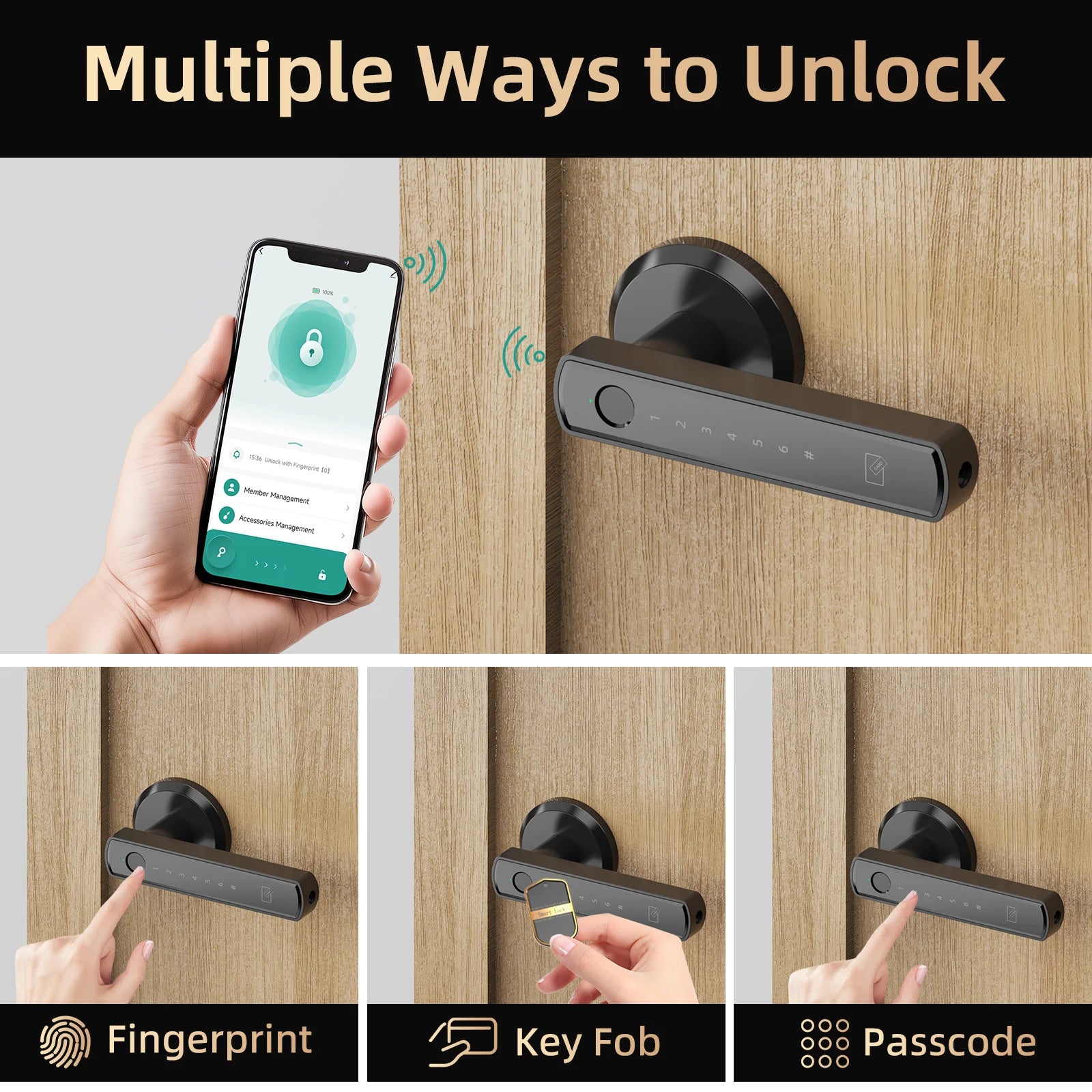 VILADEPOT D6 Smart Biometric Door Lock