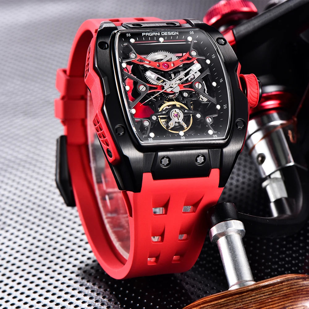 2024 New PAGANI DESIGN 42MM Skeleton Dial Men Mechanical Watch