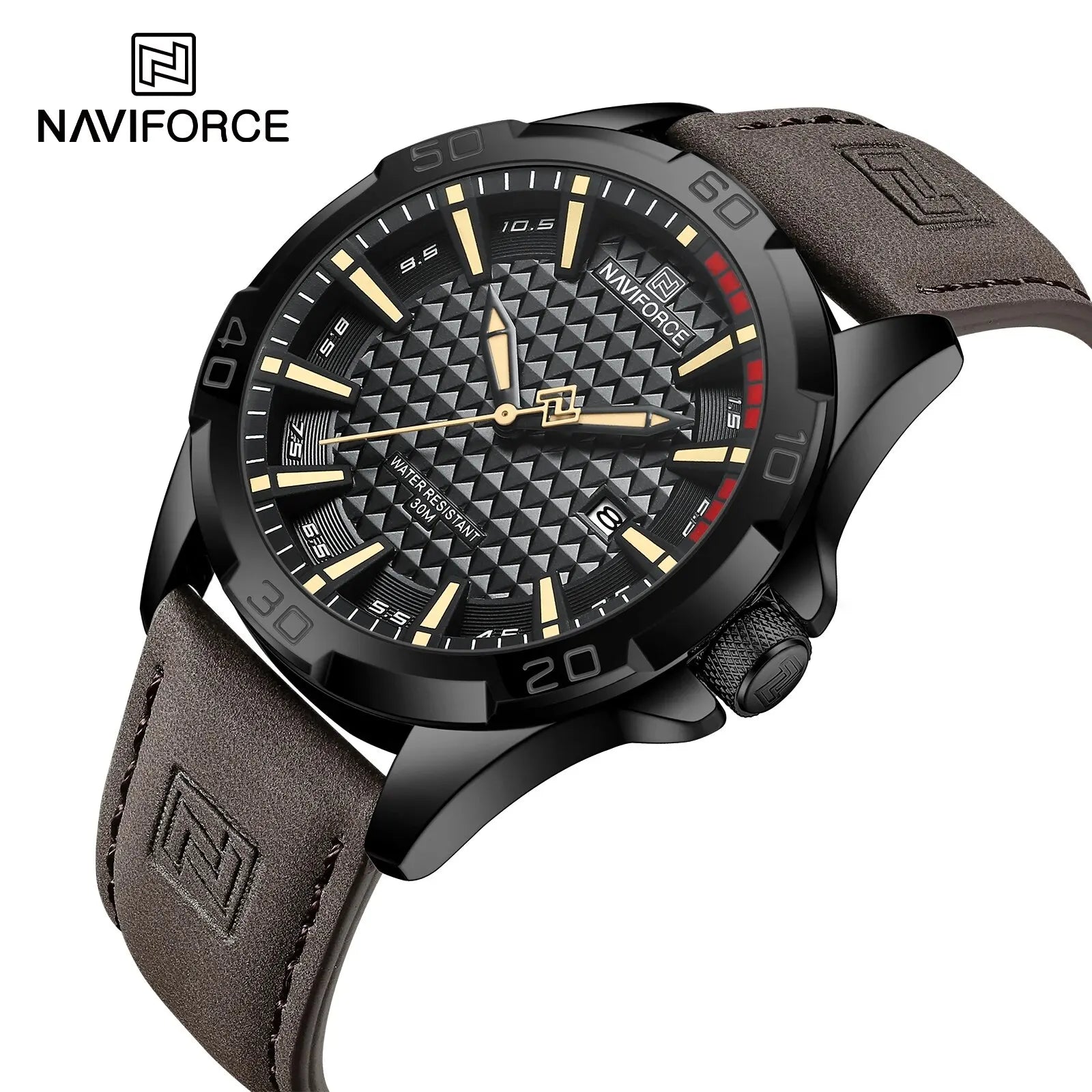 NAVIFORCE NF8023 – Sport Leather Quartz Watch