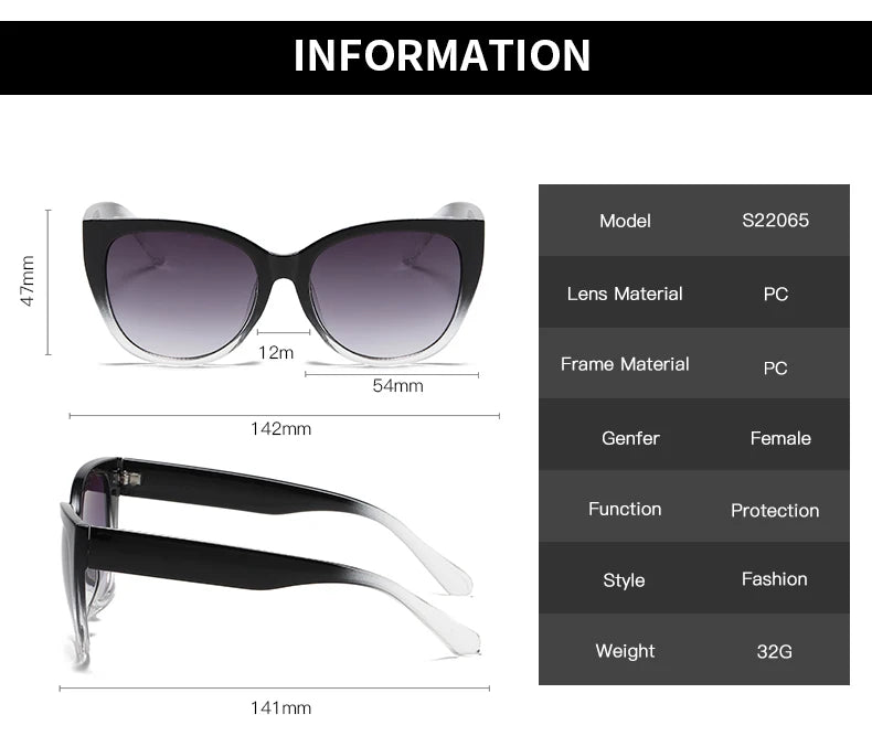 SUMORY Chic Cat-Eye Sunglasses