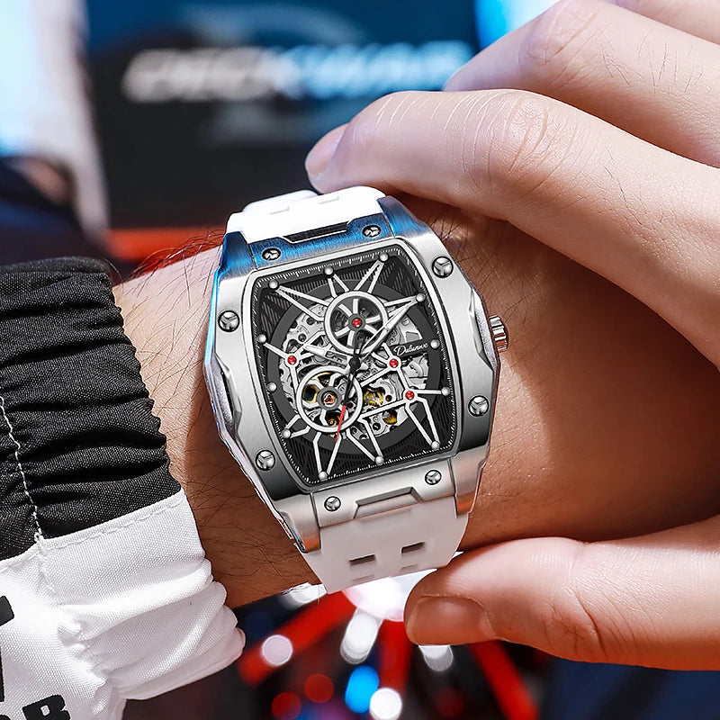DULUNWE Skeleton Automatic Watch