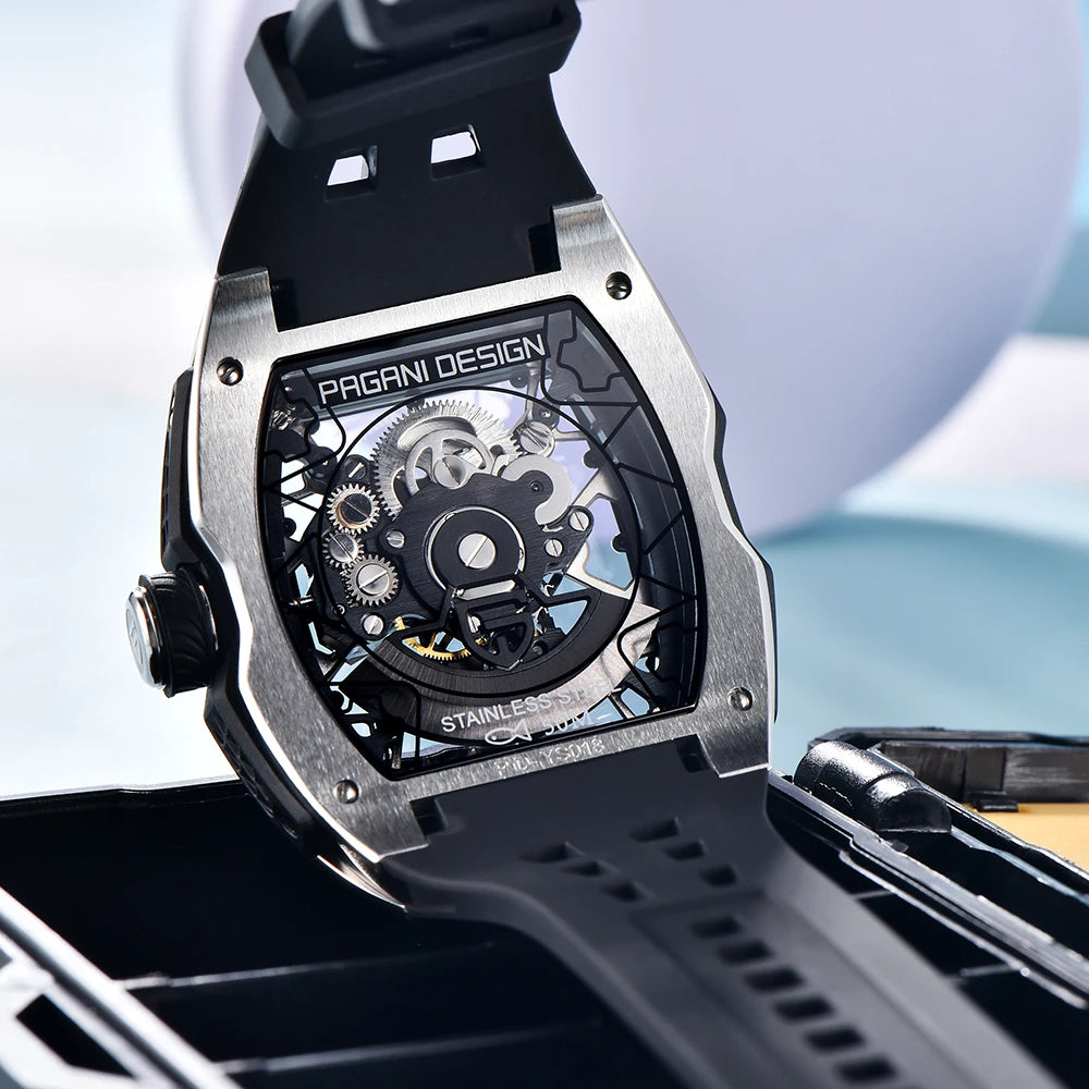 2024 New PAGANI DESIGN 42MM Skeleton Dial Men Mechanical Watch