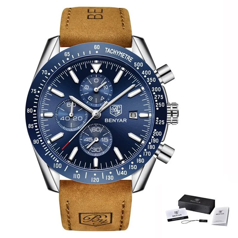 BENYAR Luxury Leather Watch
