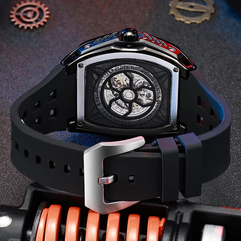 DULUNWE Skeleton Automatic Watch