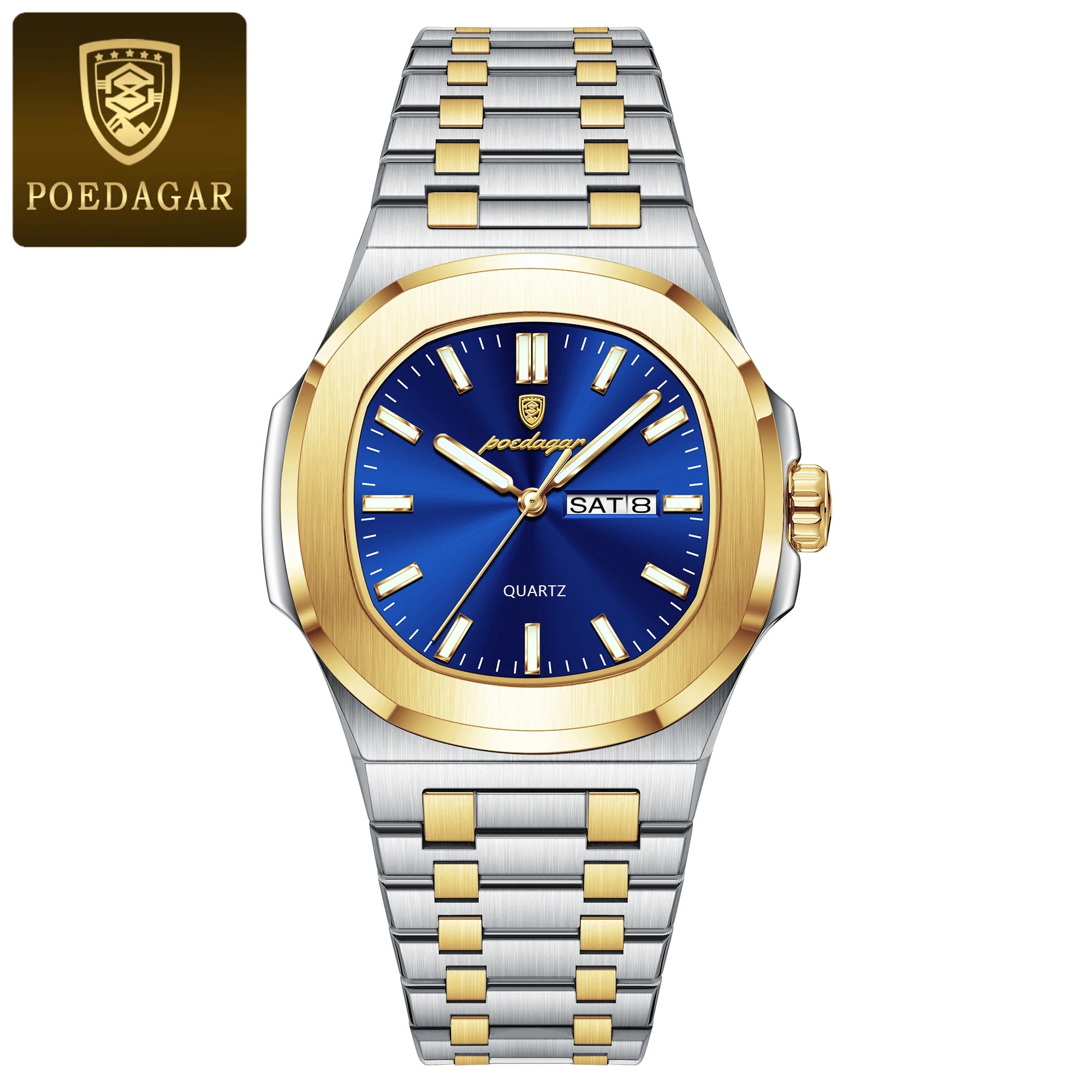 POEDAGAR Square Luxury Watch