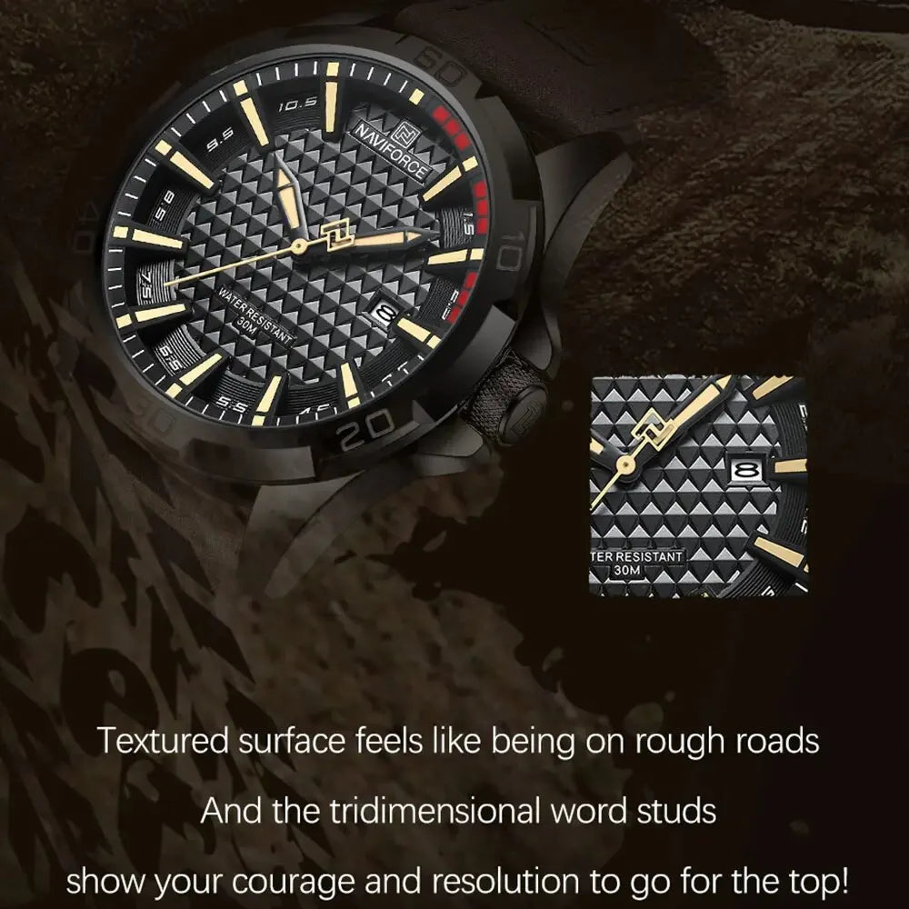 NAVIFORCE NF8023 – Sport Leather Quartz Watch